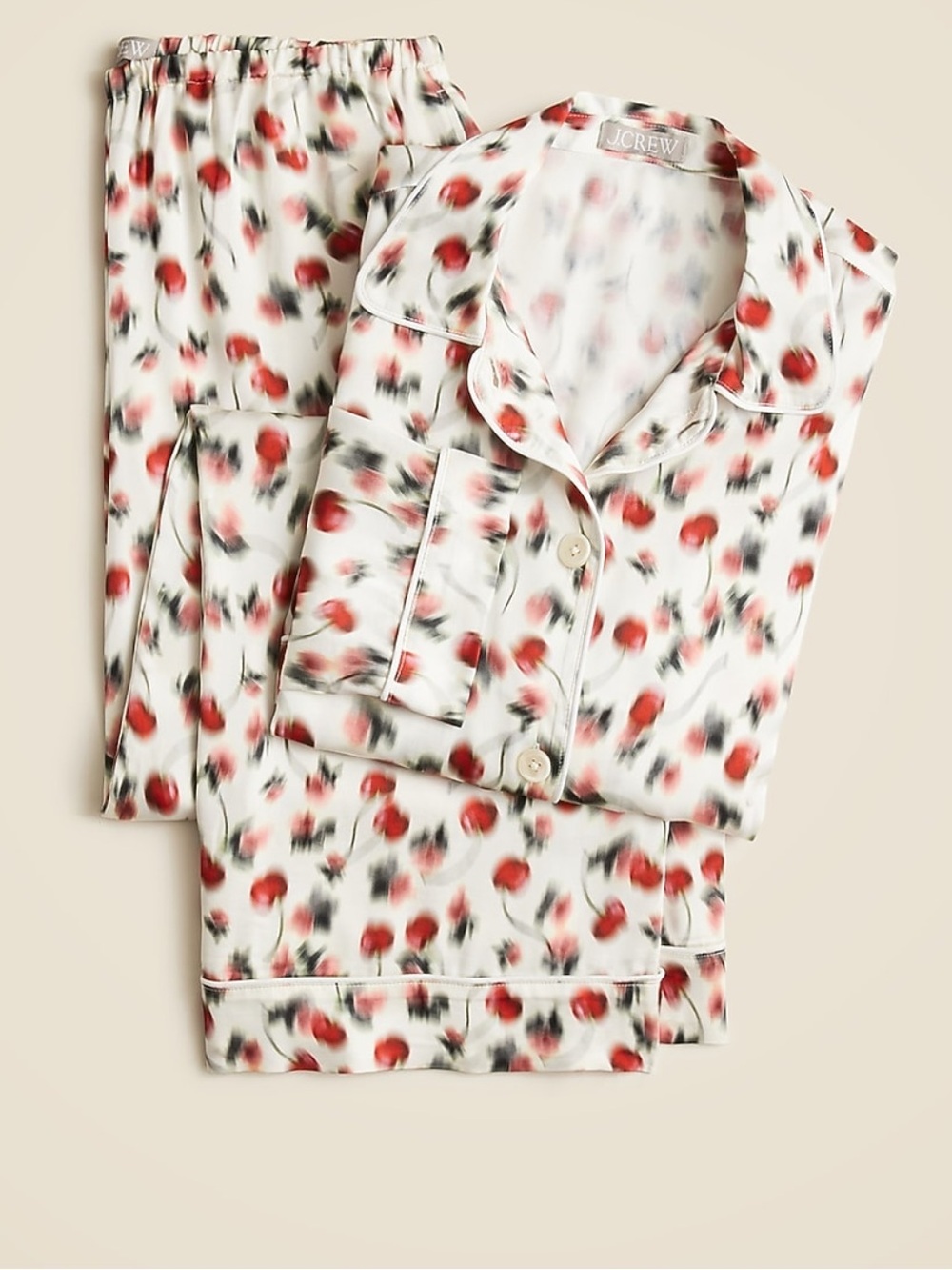 J. Crew | Blurred Cherries Pajama Set Size Large